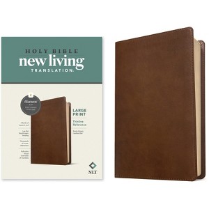 NLT Large Print Thinline Reference Bible, Filament Enabled Edition (Red Letter, Leatherlike, Rustic Brown) - (Leather Bound) - 1 of 1