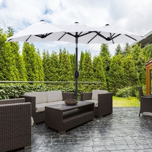 Kumasinova 9.5FT Large Patio Umbrella,Dual-Sided Outdoor Umbrella with 12 Ribs,Beach Umbrella with 3 Air Vents,Outdoor Umbrellas for Patio - 1 of 4