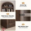 L-Shape Arched Bookcase with Doors Tall Bookshelf Farmhouse Bookcase Cabinet with Shelves Wooden Bookshelves - 4 of 4