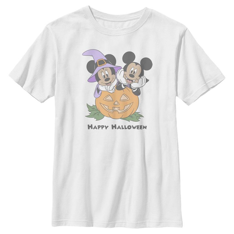 Boy's Disney Halloween Vampire Mickey & Minnie T-Shirt, 1 of 5