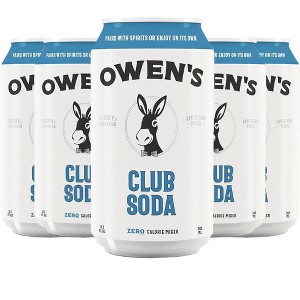 Owen’s Craft Mixers | Club Soda | Handcrafted in the USA with Premium Ingredients | Vegan & Gluten-Free Soda Mocktail and Cocktail Mixer - 1 of 2