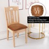 PiccoCasa Velvet Stretchable Printed Dining Room Chairs Slipcover 18" x 18" 6 Pcs - 3 of 3