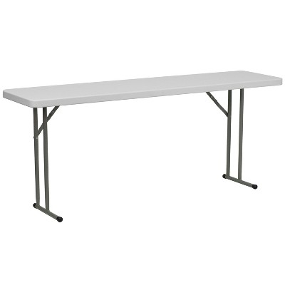 Flash Furniture 6-Foot Granite White Plastic Folding Training Table