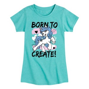 Girls' - My Little Pony - Born To Create Fitted Short Sleeve Graphic T-Shirt - 1 of 4