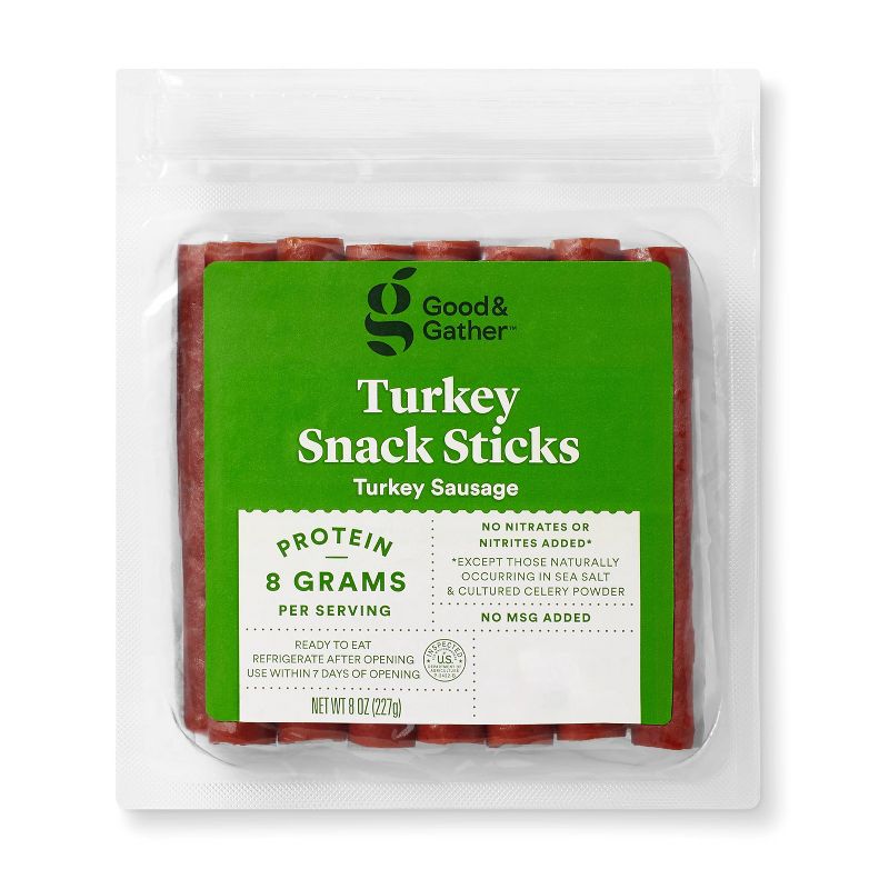 Turkey Sausage Snack Sticks - 8oz - Good &#38; Gather&#8482;, 1 of 5