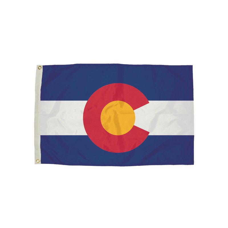 Durawavez Nylon Outdoor Flag with Heading & Grommets, Colorado, 3ft x 5ft, 1 of 2