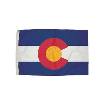 Durawavez Nylon Outdoor Flag with Heading & Grommets, Colorado, 3ft x 5ft