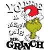 Girl's Dr. Seuss Christmas Grinch You're a Mean One Portrait T-Shirt - 2 of 4