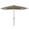 Sonkuki 6×9FT LED Rectangular Patio Umbrella w/Solar Lights, Push Button Tilt and Crank Handle - 2 of 4