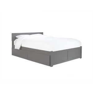 Platform Bed - Storage Drawers & Flat Panel Footboard - Modern Bedroom Furniture - 1 of 1