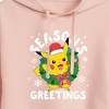 Women's - Pokémon - Pikachu Seasons Greetings Cropped Graphic Hoodie - 2 of 3