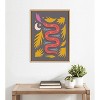 Kate & Laurel All Things Decor 18"x24" Sylvie Snake Charmer Framed Canvas Wall Art by Carey Copeland: Modern Animal Digital Art - 2 of 4