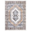 Washable 5x7 Area Rugs, Living Room Low Pile Rug - Bedroom Kitchen Laundry Rugs Oriental Medallion Distressed Area Rug, Boho Rug Farmhouse Throw Rugs - 2 of 4