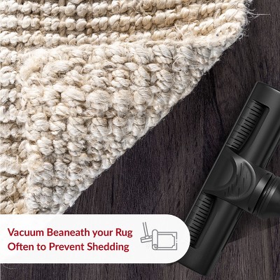 Coastal Charm Handwoven Jute 8' Square Area Rug in Off-White