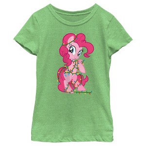 Girl's My Little Pony: Friendship is Magic Pinkie Pie Christmas Lights T-Shirt - 1 of 4