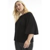 June + Vie by Roaman's Women's Plus Size Flared Raglan Sleeve Breton Tee - 4 of 4