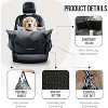 Hachikiko Dog Car Seat for Medium Dogs - Versatile Pet Booster Bed with Non-Slip Base & Storage Pockets, Gray (30"x20"x16") - 4 of 4