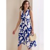 INSPIRE CHIC Women's Floral Sleeveless Deep V Neck Irregular Hem Midi Sundress - 2 of 4
