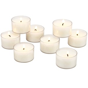 Clear Cup Tealight Candles White - Stonebriar Collection - 1 of 4