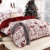Christmas Duvet Cover Queen Size - Christmas Holiday Printed Duvet Cover Set for Kids, Soft and Breathable Christmas Decorations Bedding Set - 3 of 4