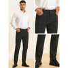 Lars Amadeus Men's Plaid Pattern Flat Front Straight Leg Dress Pants - 4 of 4