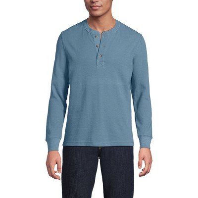 Lands' End Men's Long Sleeve Thermal Waffle Henley