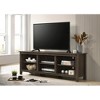 70" TV Stand with Open Shelves + Matching Brown Coffee Table – Stylish & Functional Living Room Set for Modern Homes - 2 of 4