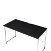GlasFlength Desks Metal Frame Rustic Computer Desk Gaming Desk Home Office Desk Simple Design for Small Spaces, Black, 47.5"*24.5"*28.5" - 4 of 4