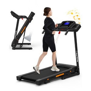 3.5HP Electric Foldable Treadmill with Incline, Pulse Monitor, 12 Programs, LCD Display, App Compatible - 1 of 4