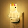 YANSUN 0.5W Plug-in Light-Controlled Night Light, Unicorn Shape, White Shell, 3000K RGB Gradient, Button-Activated Color Change, Thin Base - 4 of 4