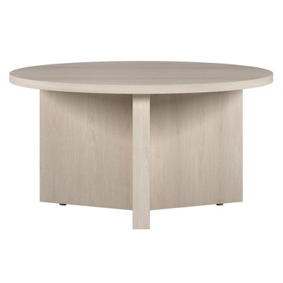 HomeRoots 32" White Round Coffee Table
