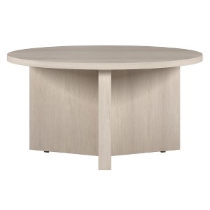 HomeRoots 32" White Round Coffee Table - 1 of 4