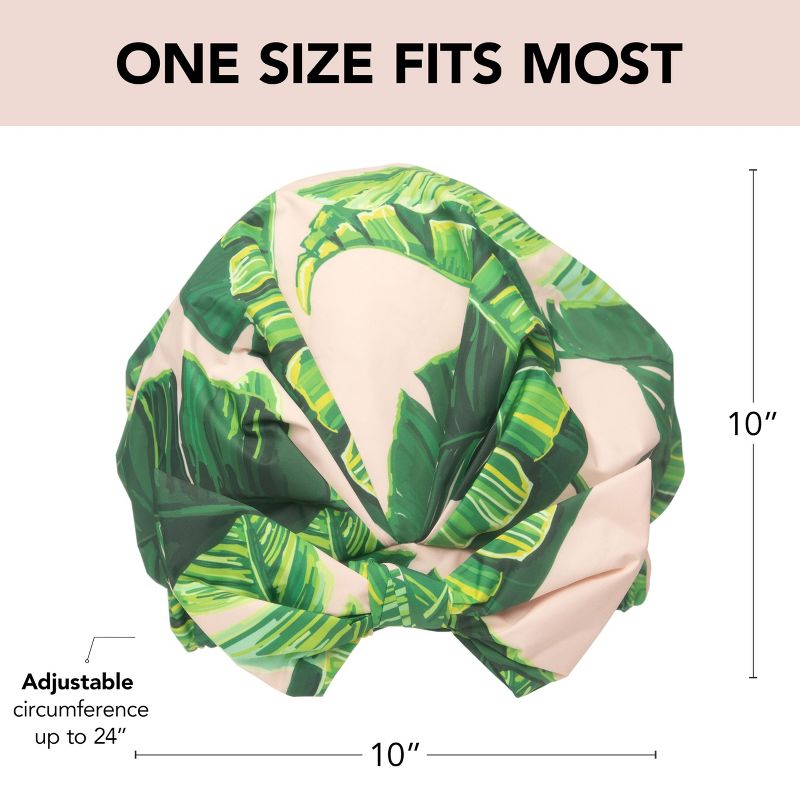 Kitsch Luxury Shower Cap - Palm Leaves, 3 of 15