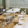 ATJafurn White Upholstered Dining Chairs No Assembly Required Solid Wood Side Chairs (Set of 2) - 4 of 4
