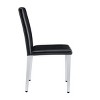 Syemin Dining Chairs Set of 2 Bar Stools with Back Support Counter Height Dining Chairs Modern Kitchen Dining Room Chair, Black, 16"*18.5"*35.4" - 4 of 4