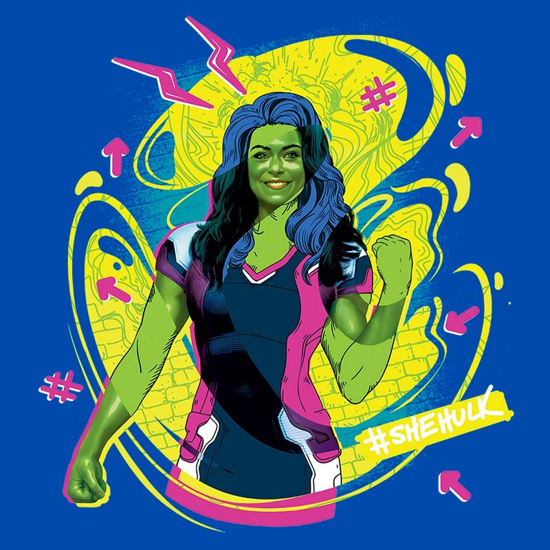 Boy's She-Hulk: Attorney at Law Real Life Vs Cartoon T-Shirt, 2 of 6