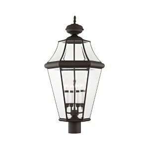 Livex Lighting Georgetown 4 - Light Post Light in  Bronze - 1 of 2
