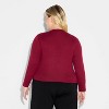 Women's Long Sleeve Roundneck Button-Down Shirt - Wild Fable™ - 3 of 4