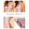 cheibear Women's Spaghetti Strap Nightdress Cami Satin Pajama Dress - 4 of 4