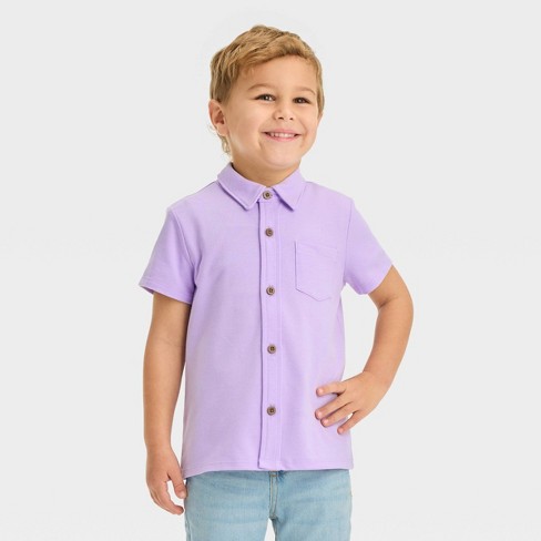 Bigfish Purple Scales Kids' Sublimated Polo Shirt Purple