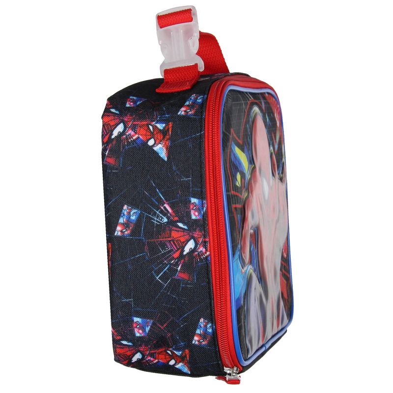 Marvel Comics Spider-Man Lunch Box insulated Superhero Lunch Bag Tote Black, 3 of 6