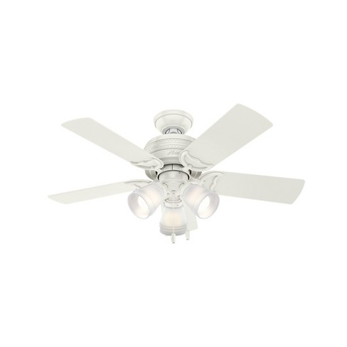 42 Prim Led Lighted Ceiling Fan Fresh White Hunter Fan Target