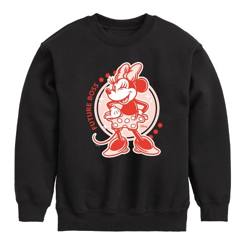 Boys Disney Future Boss Minnie Graphic Long Sleeve Fleece Sweatshirt Target