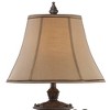 Regency Hill Traditional Table Lamp 31.5" Tall Bronze Crackle Urn Faux Silk Bell Shade for Living Room Family Bedroom Bedside Nightstand - 3 of 4