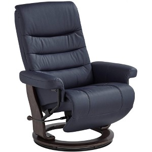 BenchMaster Peregrine Midnight Blue Faux Leather Adjustable Swivel Recliner - 1 of 4
