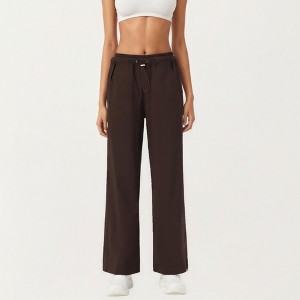 Anna-Kaci Active Women's High Waist Wide Leg Sweatpants with Adjustable Drawstring Waistband and Relaxed Fit - 1 of 4