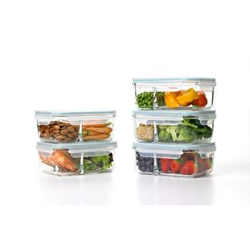 2Pcs Portable Food Containers Sealed Jars Glass Stackable Storage  Containers for Travelling-leaveforme