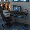 Costway 43.5 Inch Gaming Desk Z Shape Office Pc Computer Desk Gamer Tables  W/ Led Lights : Target