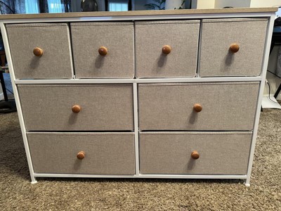 REAHOME 8 Drawer Wood Top Storage Dresser w/ 2 Drawer Organizers, Light  Grey, 1 Piece - Harris Teeter