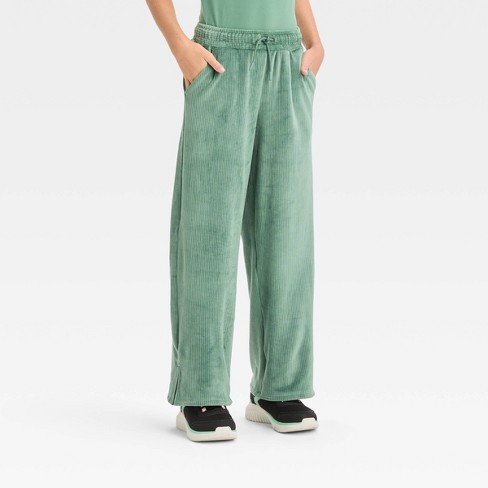 Girls' Velour Pants - All In Motion™ Green L : Target